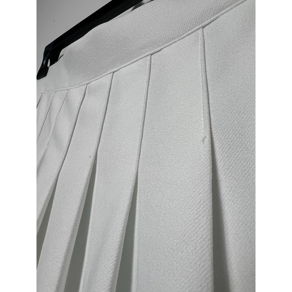 White Tennis Skater Skirt (XL) Pleated Mini Preppy Coquette Y2K Stretch RUSH - Picture 5 of 7